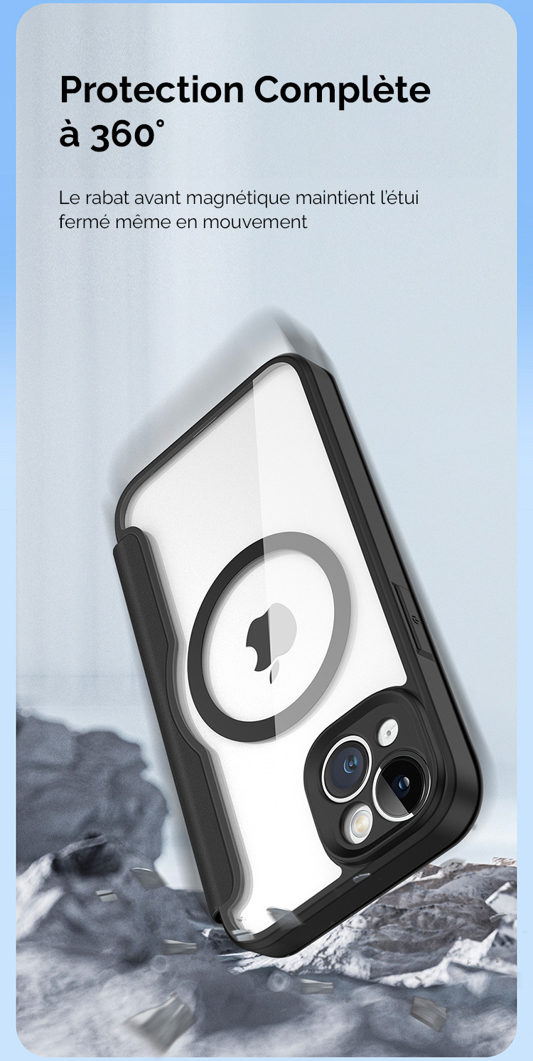 Étui Folio DUX DUCIS Skin X Pro Compatible MagSafe pour iPhone 14