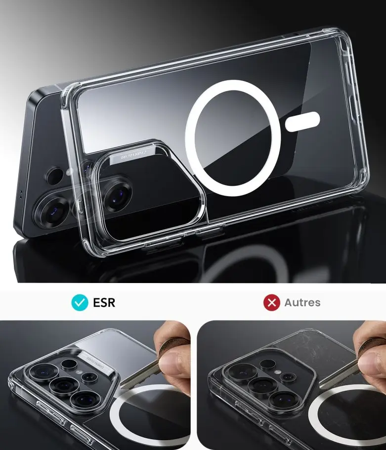 Coque Antichoc ESR Classic Hybrid MagSafe Transparente pour Galaxy S26 Ultra