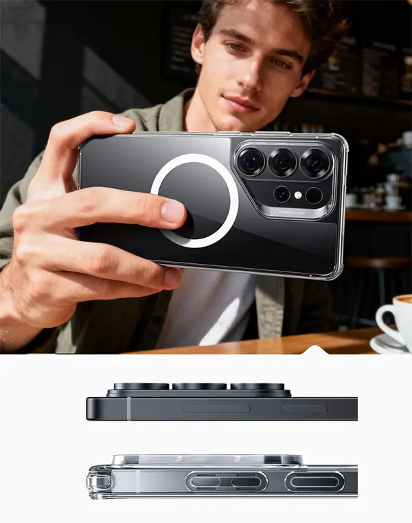 Coque Antichoc ESR Classic Hybrid MagSafe Transparente pour Galaxy S26 Ultra