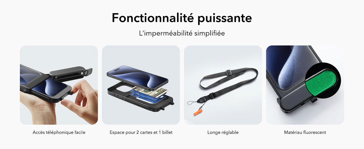 Pochette Étanche Flottante ESR Pouch Pro pour iPhone 15/14 Pro Max