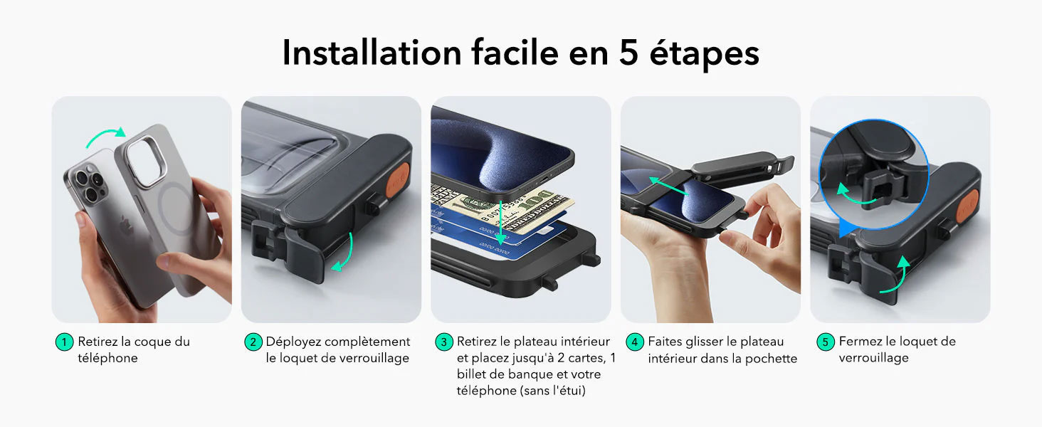 Pochette Étanche Flottante ESR Pouch Pro pour iPhone 15/14 Pro Max