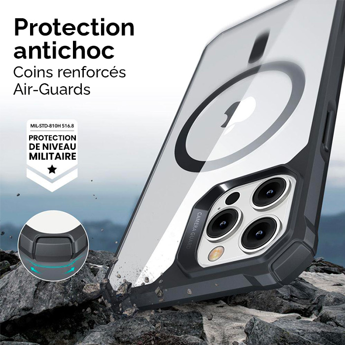 Coque Antichoc ESR Air Armor HaloLock Compatible MagSafe pour iPhone 14 Pro