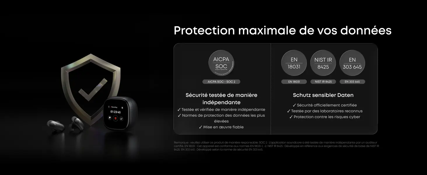 Protection des données et sécurité des enregistrements avec les soundcore Liberty 5 Pro Max