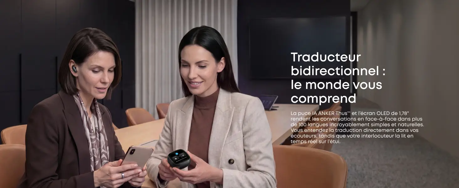 Traduction bidirectionnelle avec les écouteurs soundcore Liberty 5 Pro Max