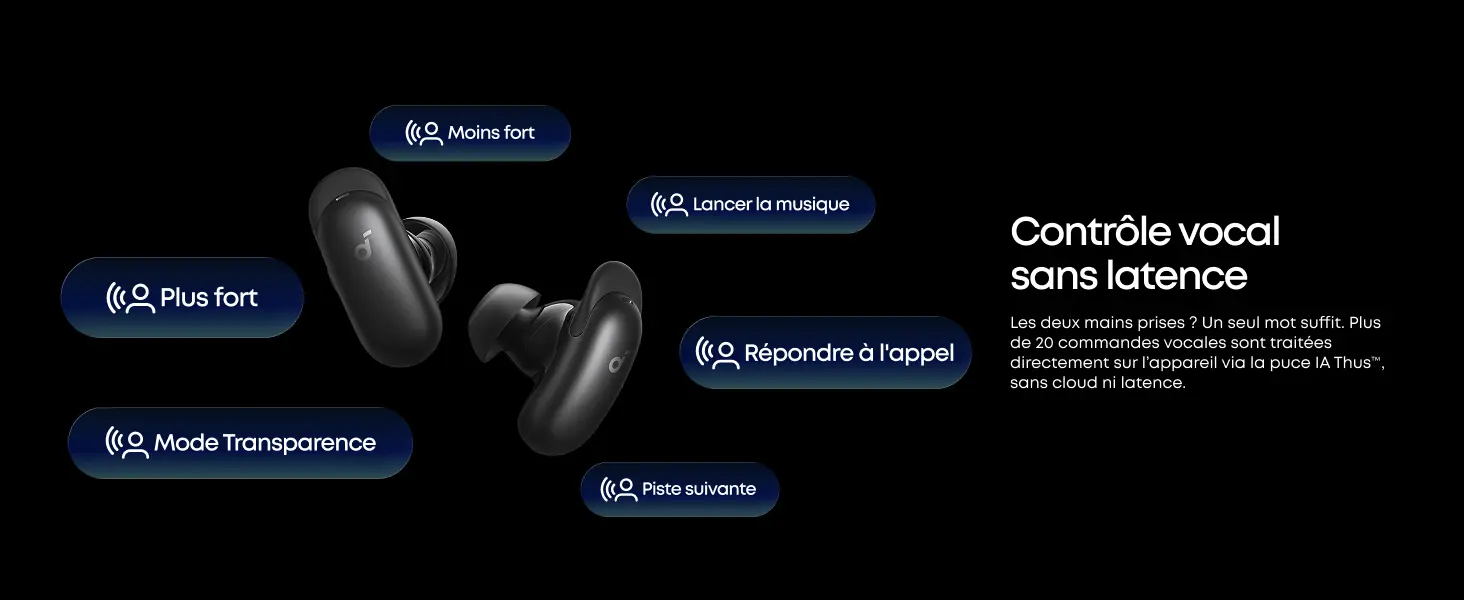 Contrôle vocal des écouteurs soundcore Liberty 5 Pro Max