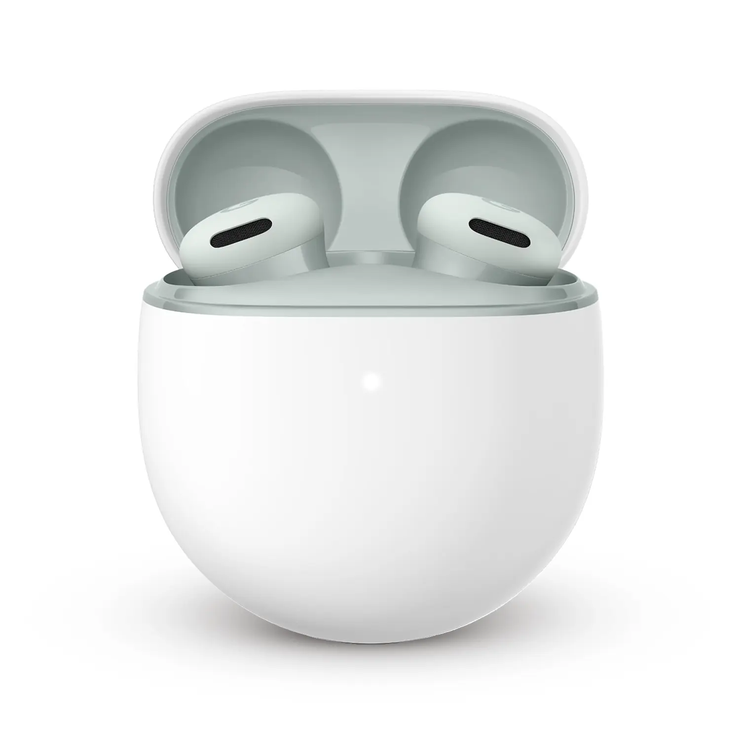 Écouteurs Google Pixel Buds 2a en coloris Vert Sauge : aperçu de l'autonomie longue durée offrant jusqu'à 27 heures d'écoute totale avec l'étui, et de la charge rapide procurant 1 heure d'écoute en 5 minutes.