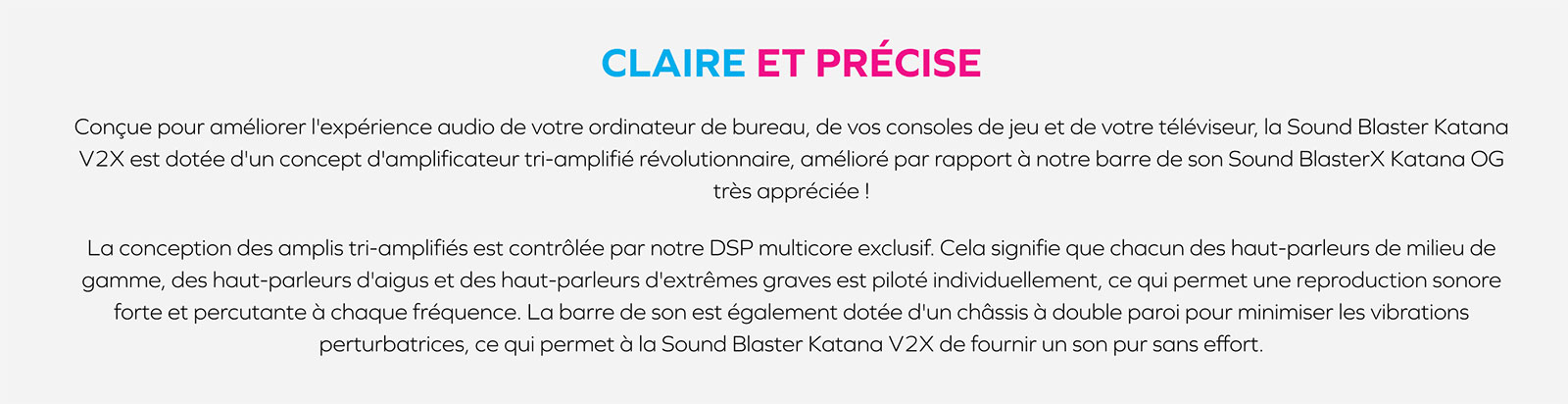 Barre de Son 2.1 CREATIVE Sound Blaster Katana V2X