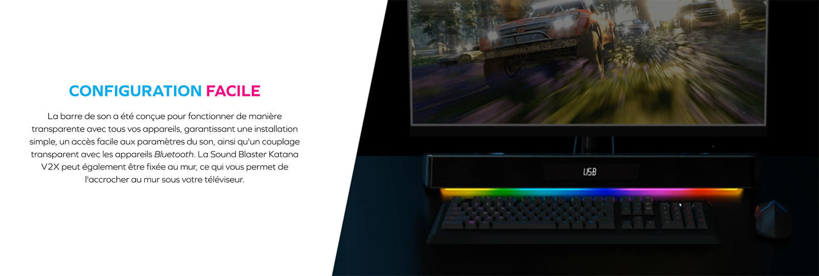Barre de Son 2.1 CREATIVE Sound Blaster Katana V2X