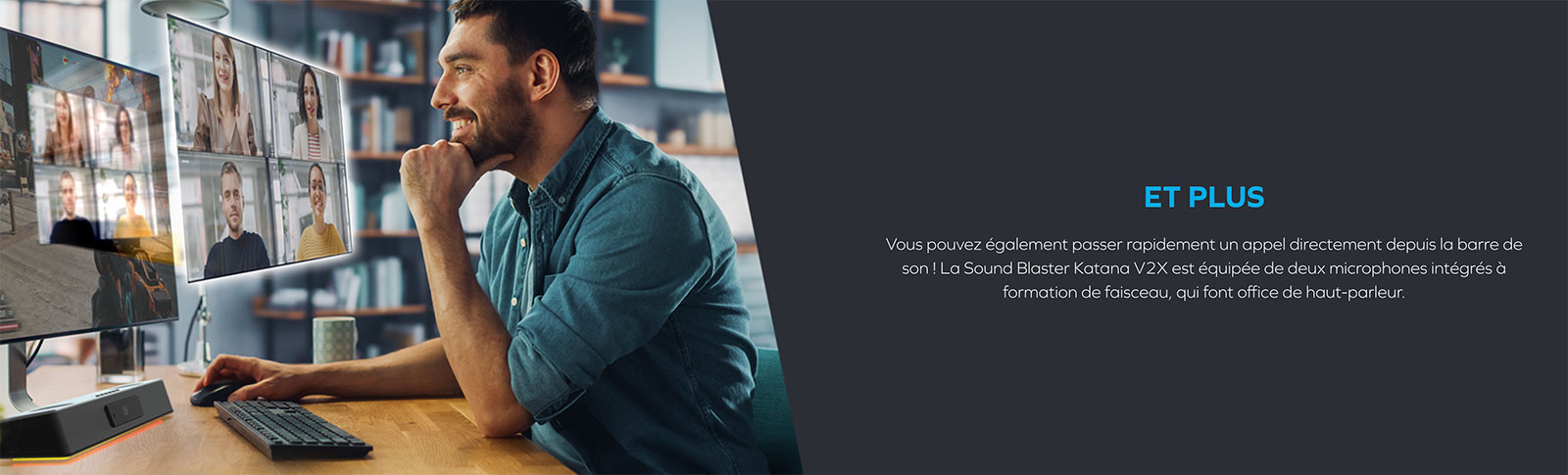 Barre de Son 2.1 CREATIVE Sound Blaster Katana V2X