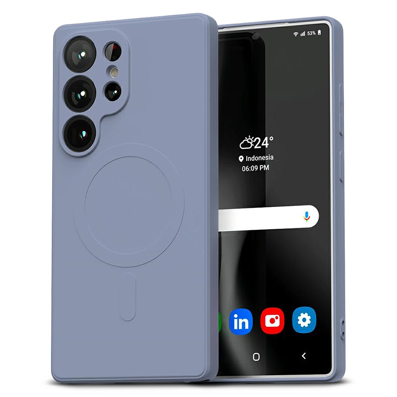 Coque Magnétique GOOSPERY Semi Silicone MagSafe pour Galaxy S25 Ultra