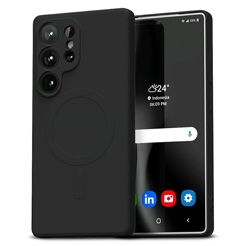 Coque Magnétique GOOSPERY Semi Silicone MagSafe pour Galaxy S25 Ultra