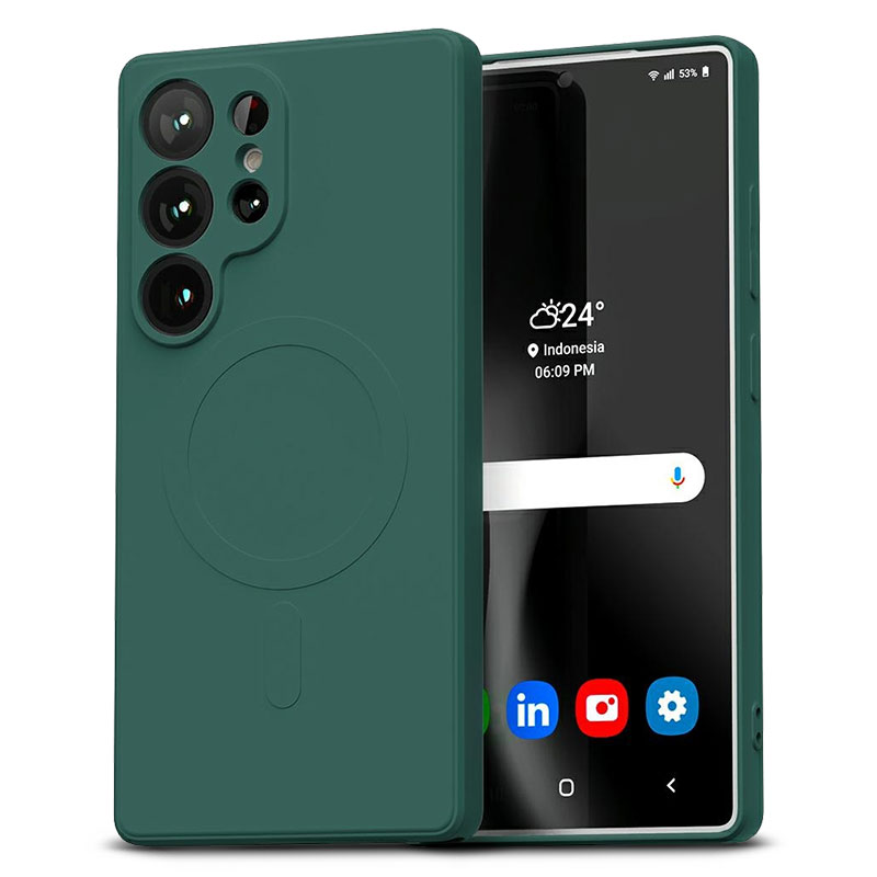 Coque Magnétique GOOSPERY Semi Silicone MagSafe pour Galaxy S25 Ultra