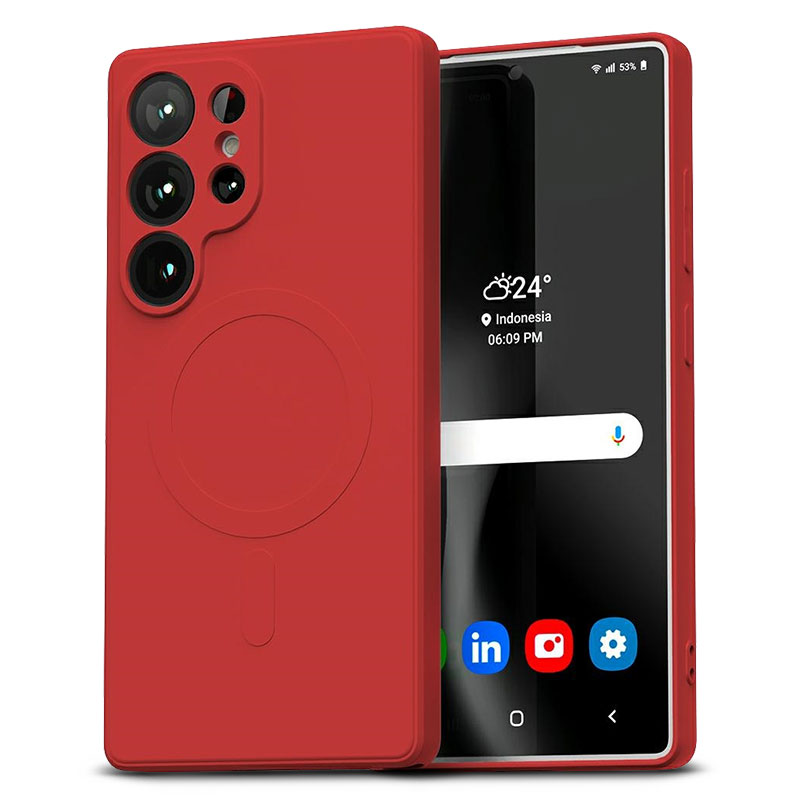 Coque Magnétique GOOSPERY Semi Silicone MagSafe pour Galaxy S25 Ultra