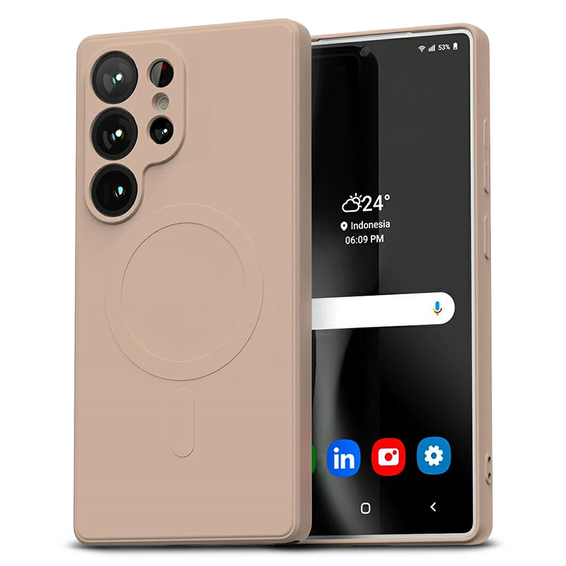 Coque Magnétique GOOSPERY Semi Silicone MagSafe pour Galaxy S25 Ultra