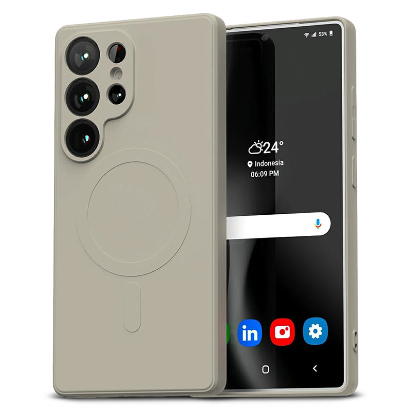 Coque Magnétique GOOSPERY Semi Silicone MagSafe pour Galaxy S25 Ultra