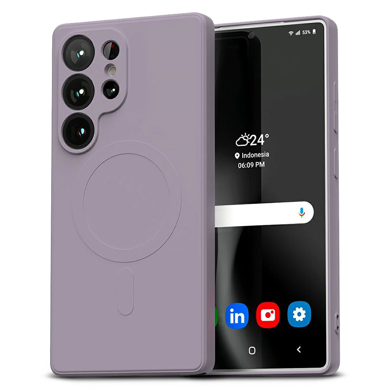 Coque Magnétique GOOSPERY Semi Silicone MagSafe pour Galaxy S25 Ultra