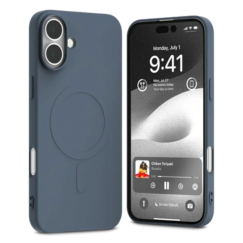 Coque MagSafe GOOSPERY Semi Silicone pour iPhone 16 Plusb