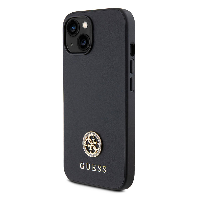 Coque GUESS 4G Strass Metal Logo pour iPhone 15 Plus