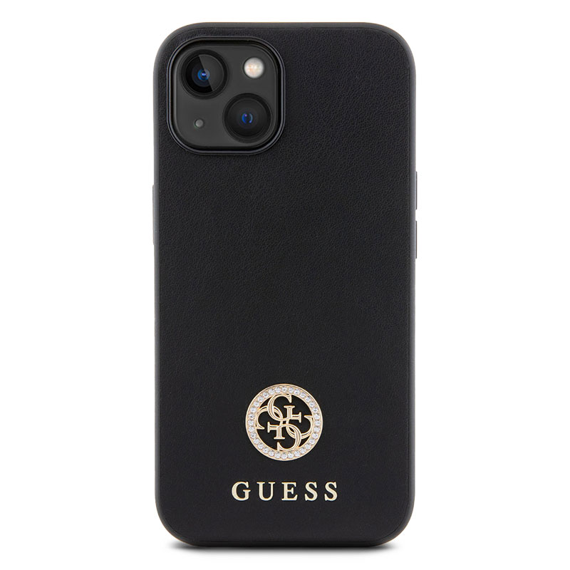 Coque GUESS 4G Strass Metal Logo pour iPhone 15