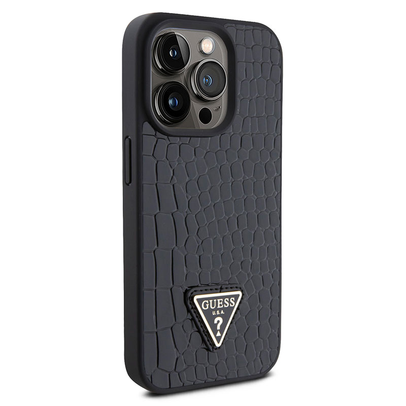 Coque GUESS Collection Croco Triangle pour iPhone 15 Pro