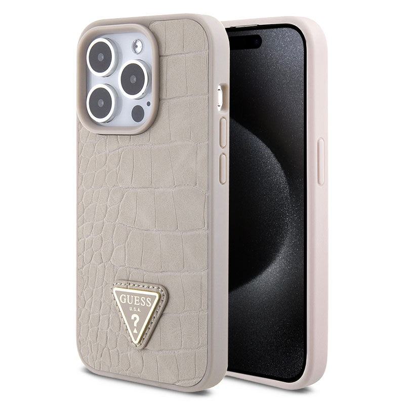 Coque GUESS Collection Croco Triangle pour iPhone 15 Pro