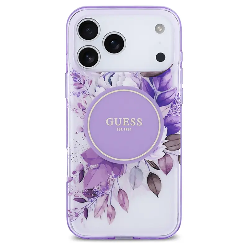 Coque MagSafe GUESS Fleurs IML pour iPhone 17 Pro Max