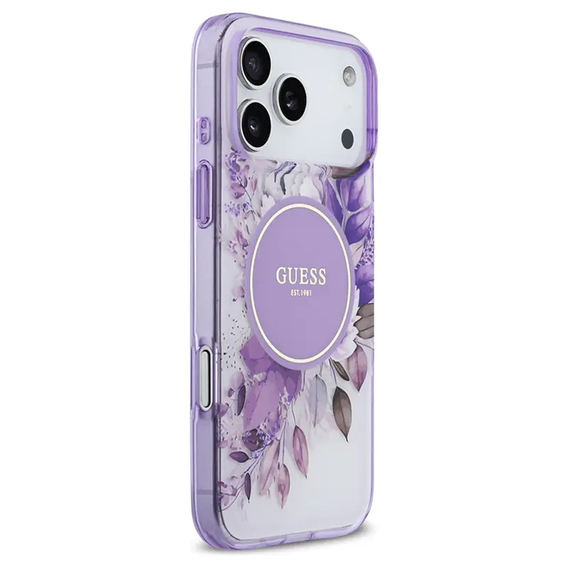 Coque MagSafe GUESS Fleurs IML pour iPhone 17 Pro Max