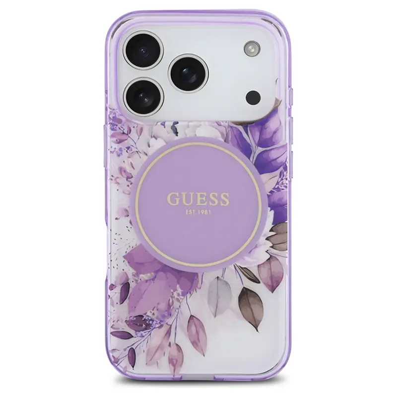 Coque MagSafe GUESS Fleurs IML pour iPhone 17 Pro
