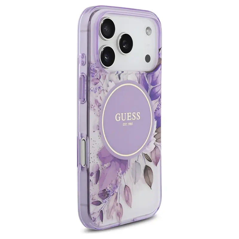 Coque MagSafe GUESS Fleurs IML pour iPhone 17 Pro