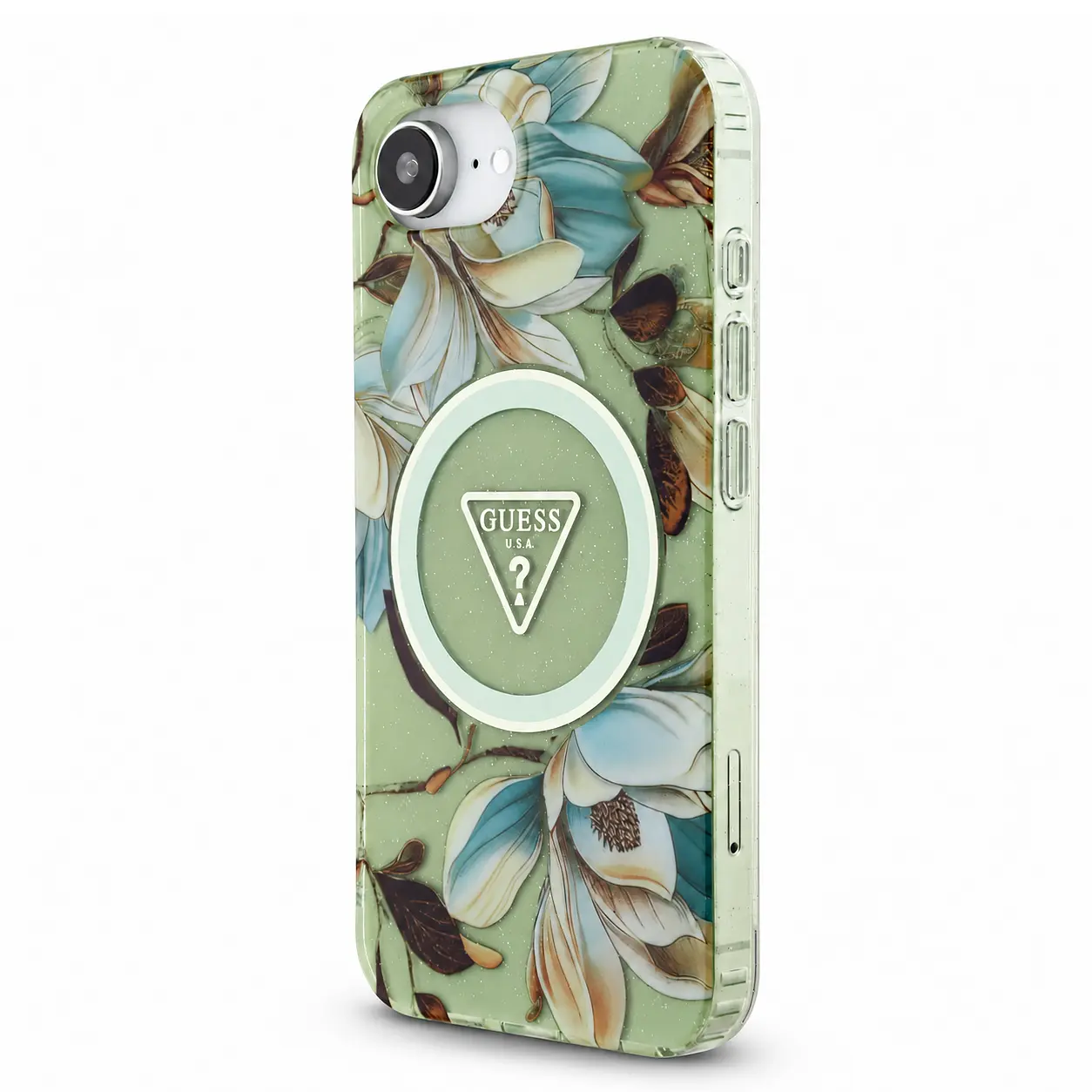Vue latérale de la coque GUESS avec boutons protégés