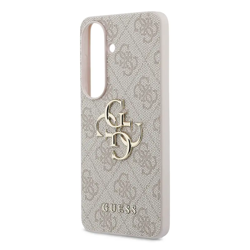 Coque GUESS Monogramme & Logo 4G pour Galaxy S26 - Coloris rose vue de profil