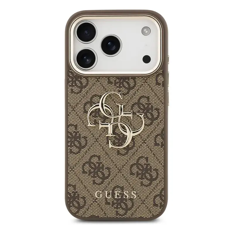 Coque GUESS Monogramme & Logo 4G - Modèle Marron