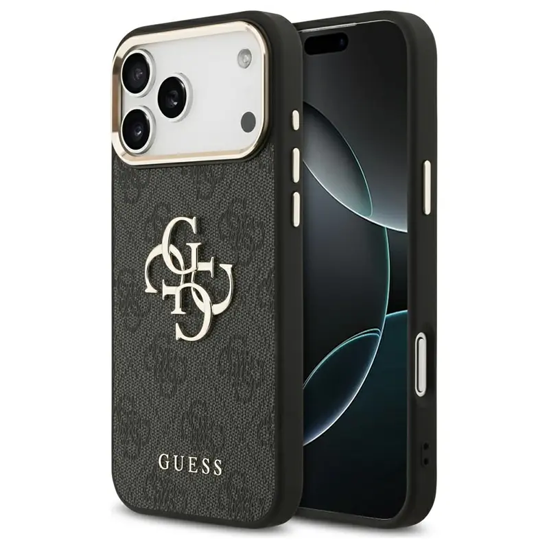 Coque GUESS Monogramme & Logo 4G - Modèle Noir