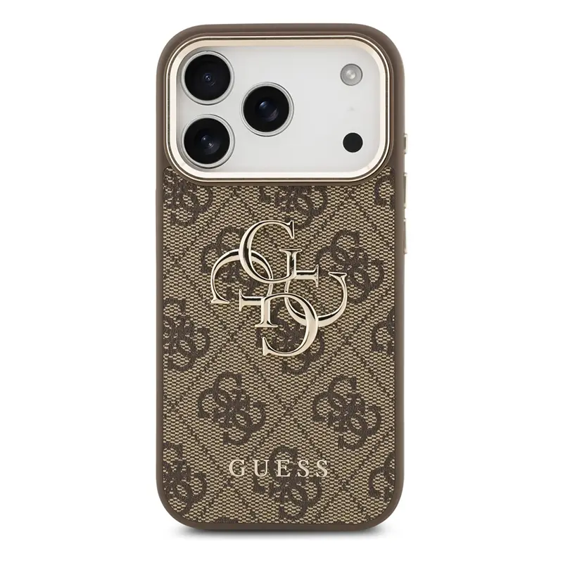 Coque GUESS Monogramme & Logo 4G pour iPhone 17 Pro - Modèle Marron