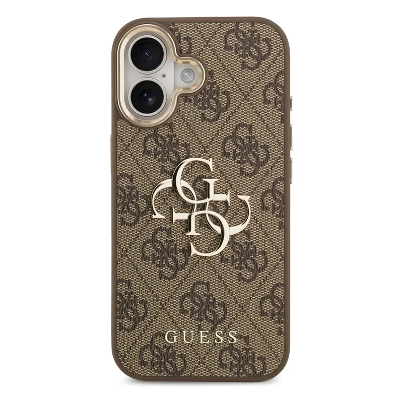 Coque GUESS Monogramme & Logo 4G pour iPhone 17 - Modèle Marron