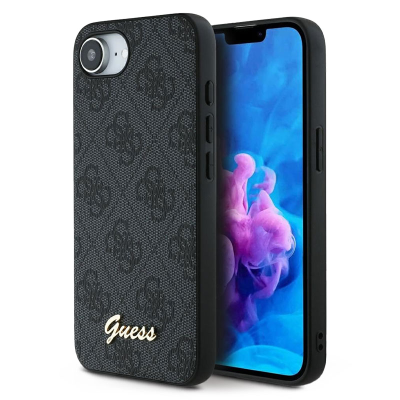 Coque MagSafe GUESS Monogramme 4G avec Script Logo pour iPhone 16e