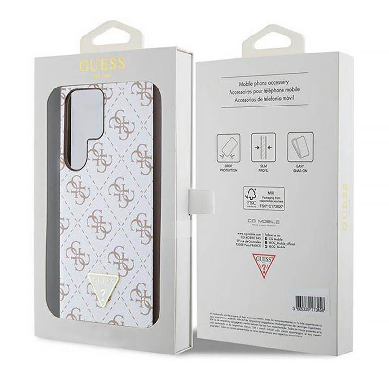 Coque GUESS Monogramme 4G Triangle pour Galaxy S24 Ultra