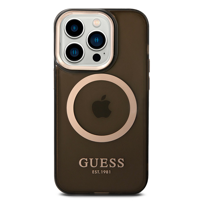 Coque Translucide GUESS Outline Série Compatible MagSafe pour iPhone 14 Pro Max