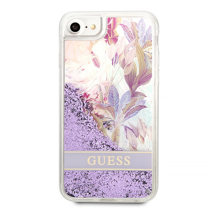 Coque GUESS Glitter Flower pour iPhone SE / 8 / 7