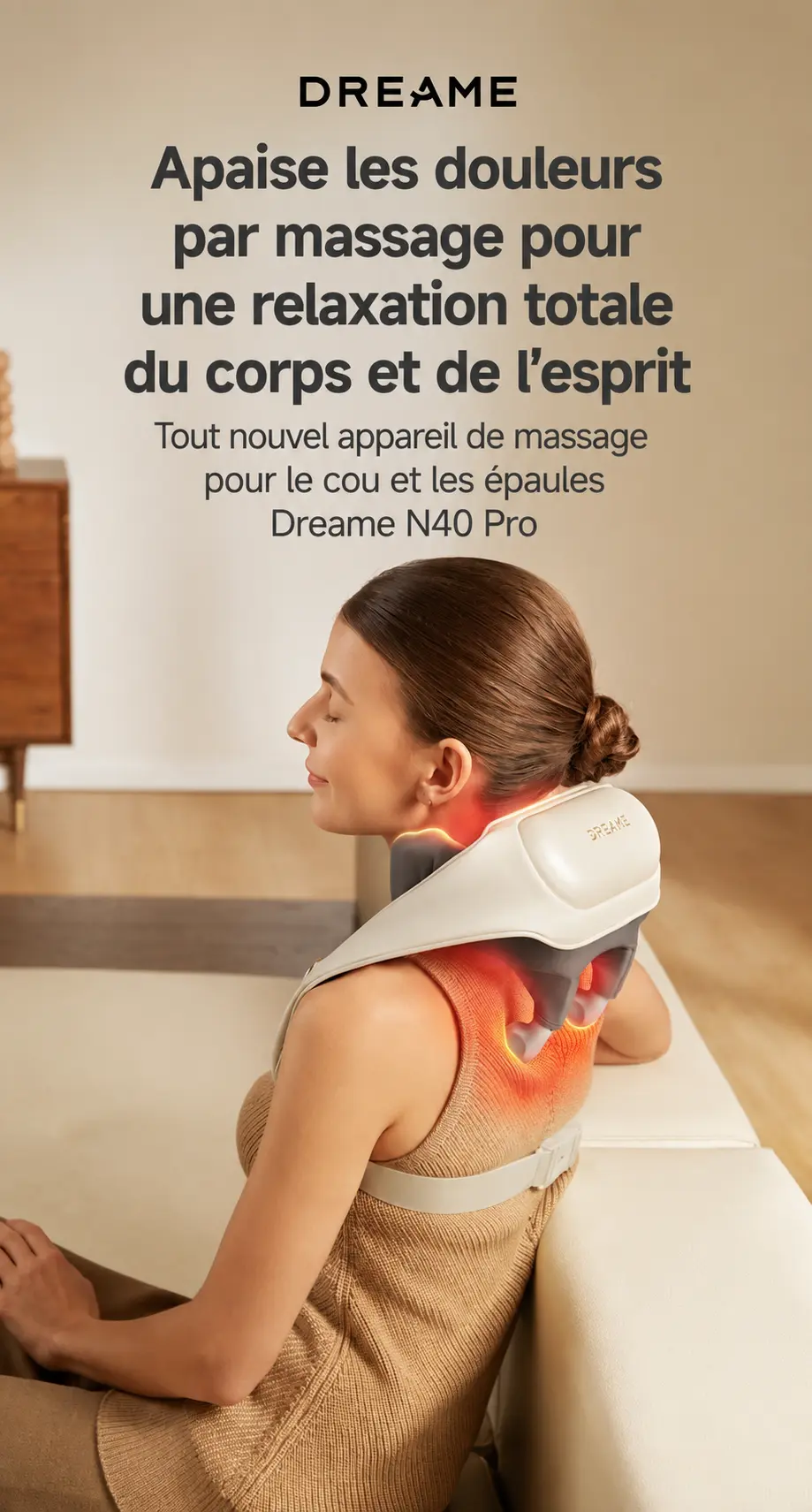 Appareil de massage du cou et des épaules DREAME N40 Pro pour une relaxation totale