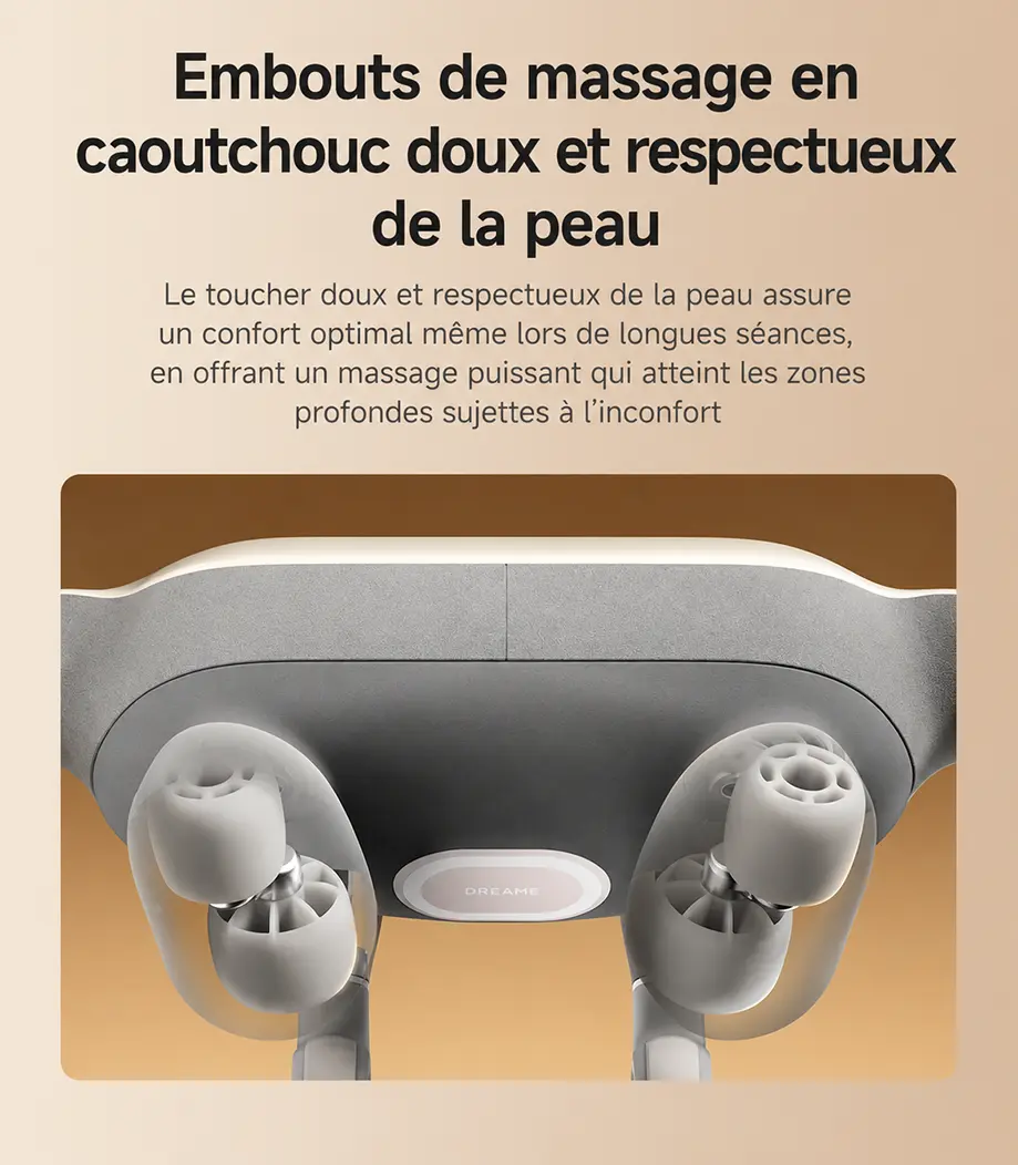 Embouts de massage en caoutchouc doux et respectueux de la peau du DREAME N40 Pro