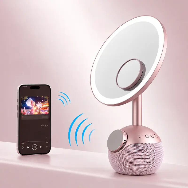 Connexion Bluetooth 5.4 du miroir avec enceinte ZGA WX09