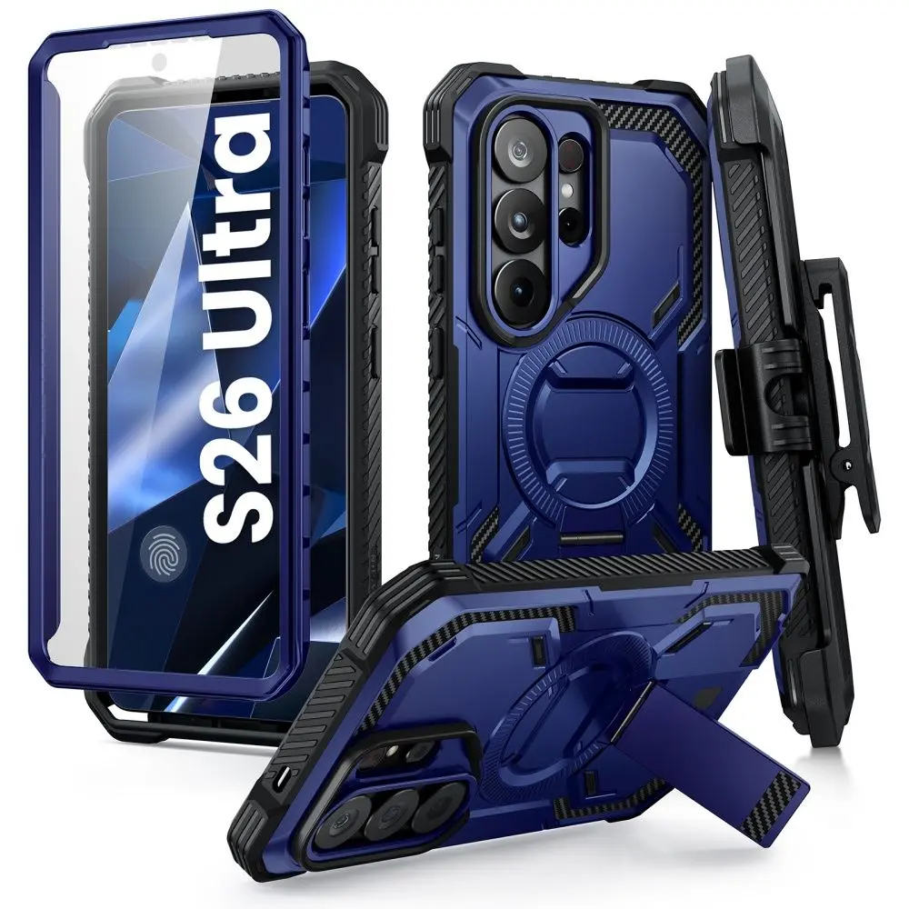 Coque Intégrale i-BLASON ArmorBox Clip MagSafe pour Galaxy S26 Ultra - Coloris Bleu