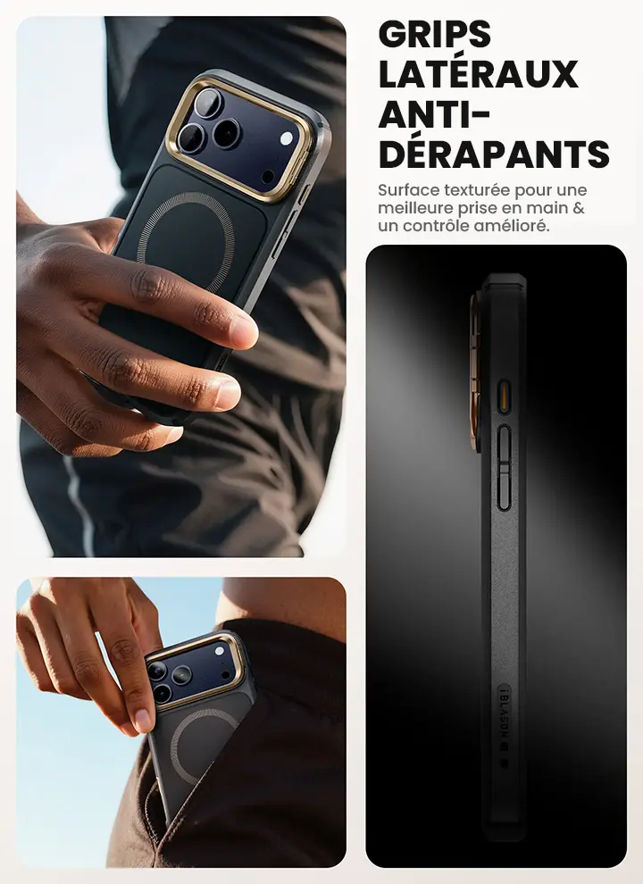 Coque Intégrale MagSafe I-BLASON Ares Flip pour iPhone 17 Pro - Grips Latéraux Antidérapants
