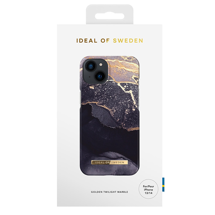 Coque IDEAL OF SWEDEN Golden Twilight Marble pour iPhone 14
