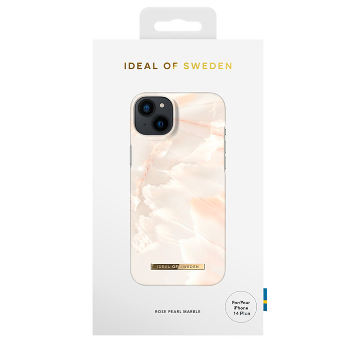 Coque IDEAL OF SWEDEN Rose Pearl Marble pour iPhone 14 Plus