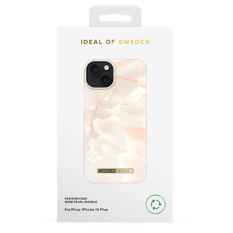 Coque IDEAL OF SWEDEN Rose Pearl Marble pour iPhone 15 Plus
