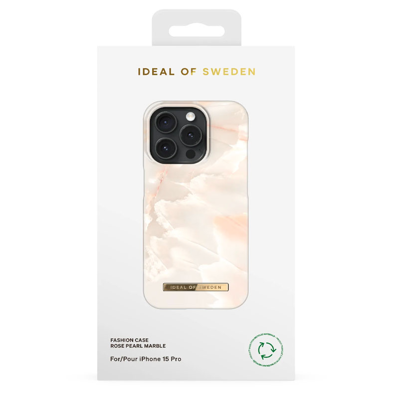 Coque IDEAL OF SWEDEN Rose Pearl Marble pour iPhone 15 Pro