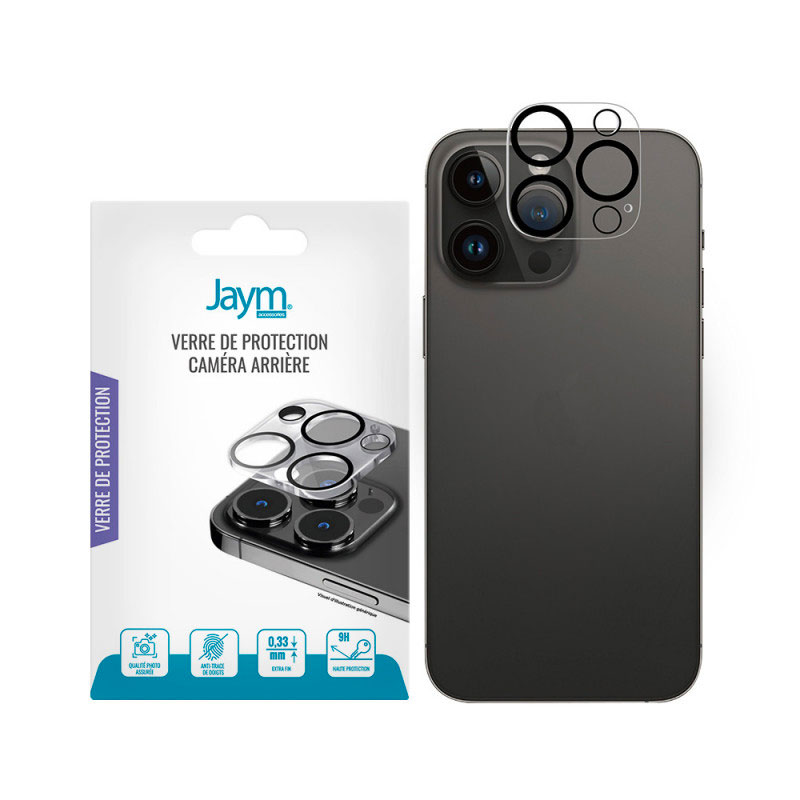 Protection Caméra JAYM En Verre Trempé Asahi® pour iPhone 15 Pro & 15 Pro Max