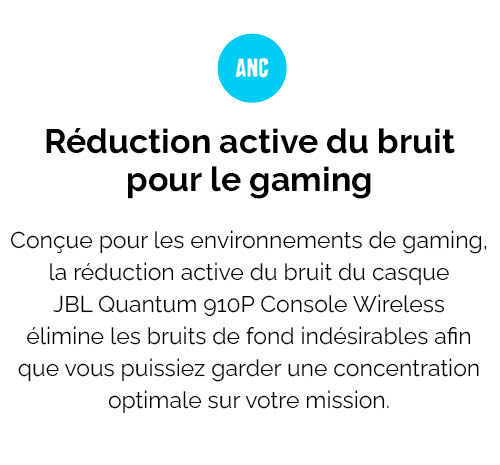 Casque Gaming Bluetooth JBL Quantum 910P Console Wireless
